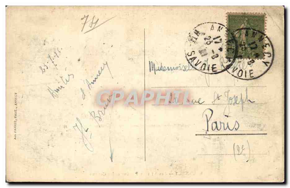 Annecy - Les Vieilles Prisons et les Canaux - CPA  — Rückseite
