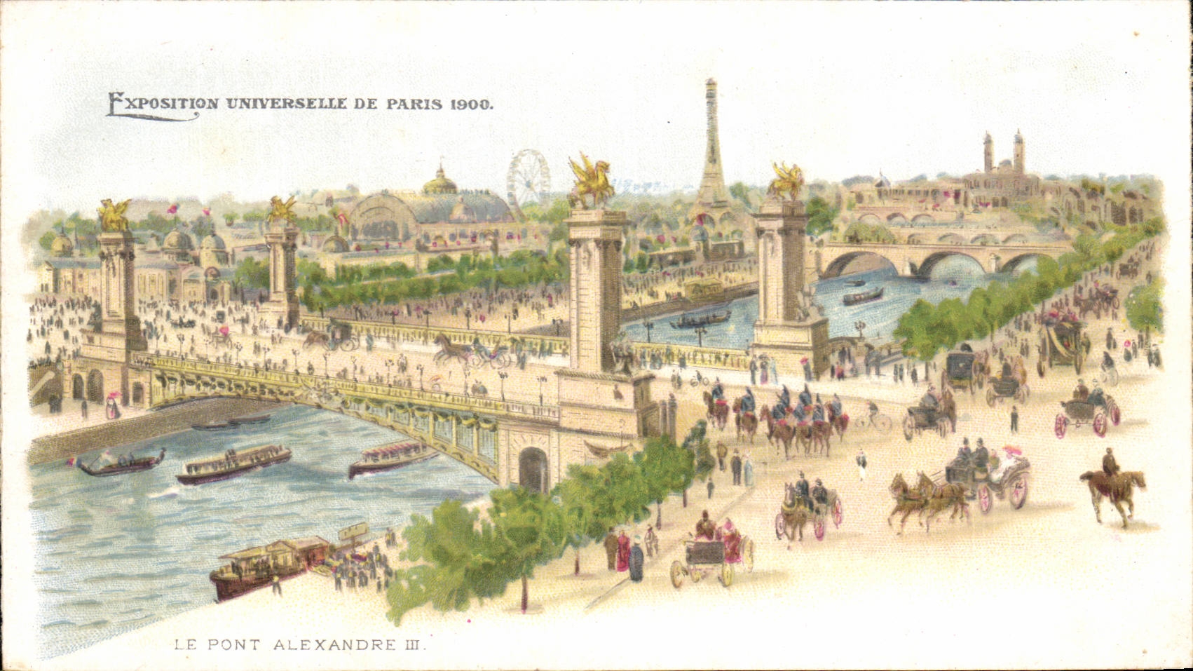 Paris - Exposition Universelle 1900 - Pont Alexandre III - CPA