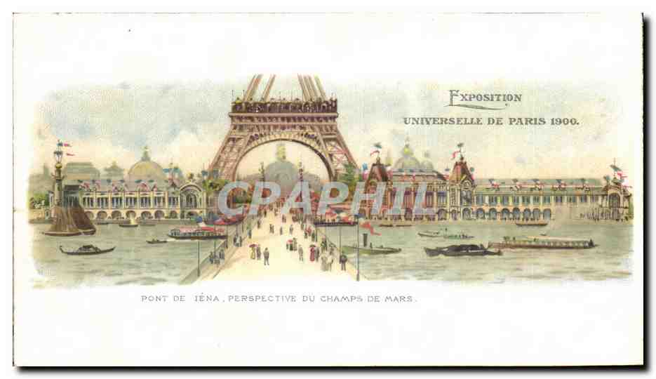 Paris - Exposition Universelle 1900 - Tour Eiffel - Eiffel Tower - Pont d Iena - Champs de Mars - CPA