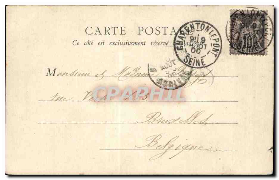 Paris - Exposition Universelle 1900 - Le Palais de la Belgique - CPA — Rückseite
