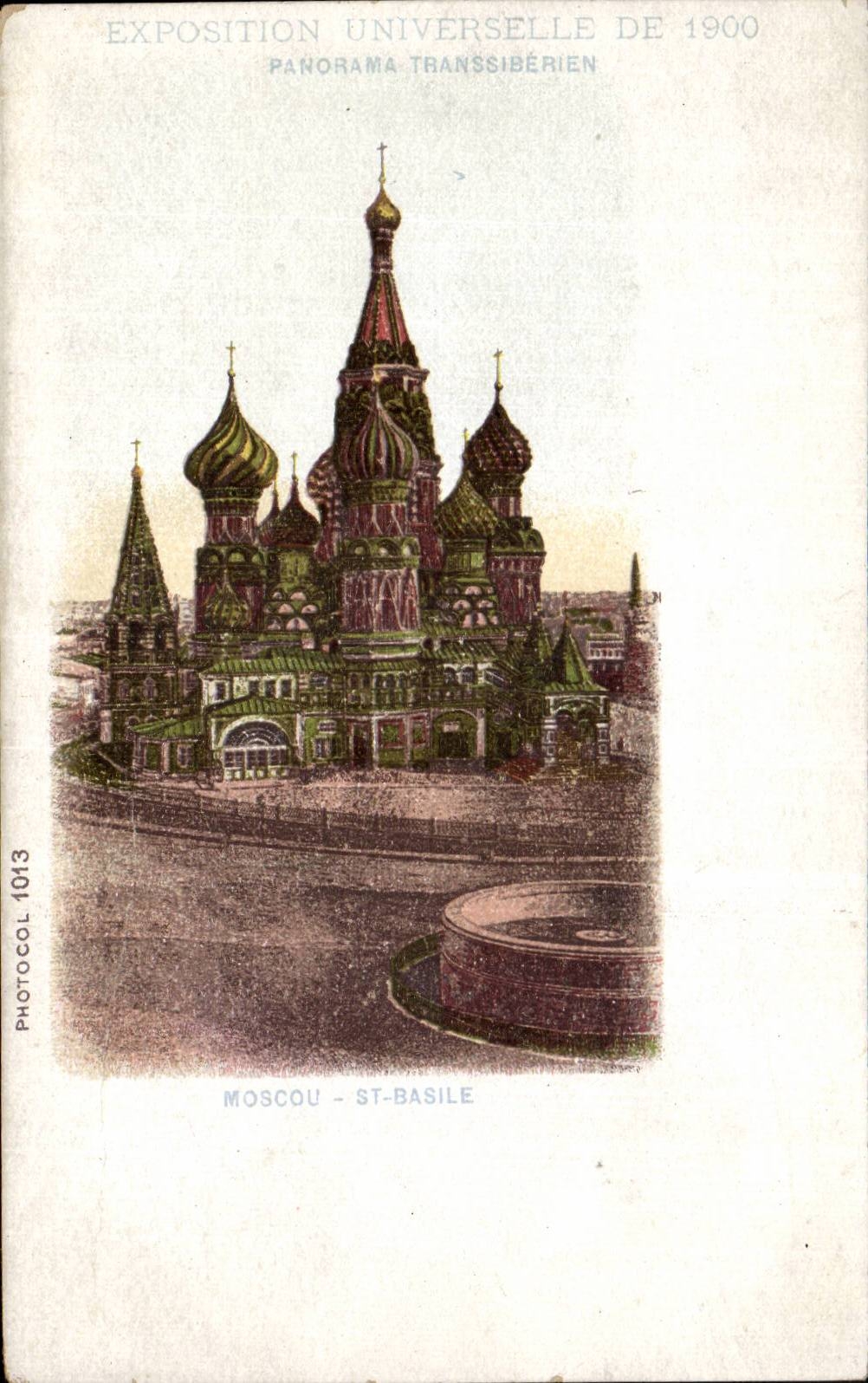 Paris - Exposition Universelle 1900 - Panorama Transsiberien Moscou St Basile - CPA