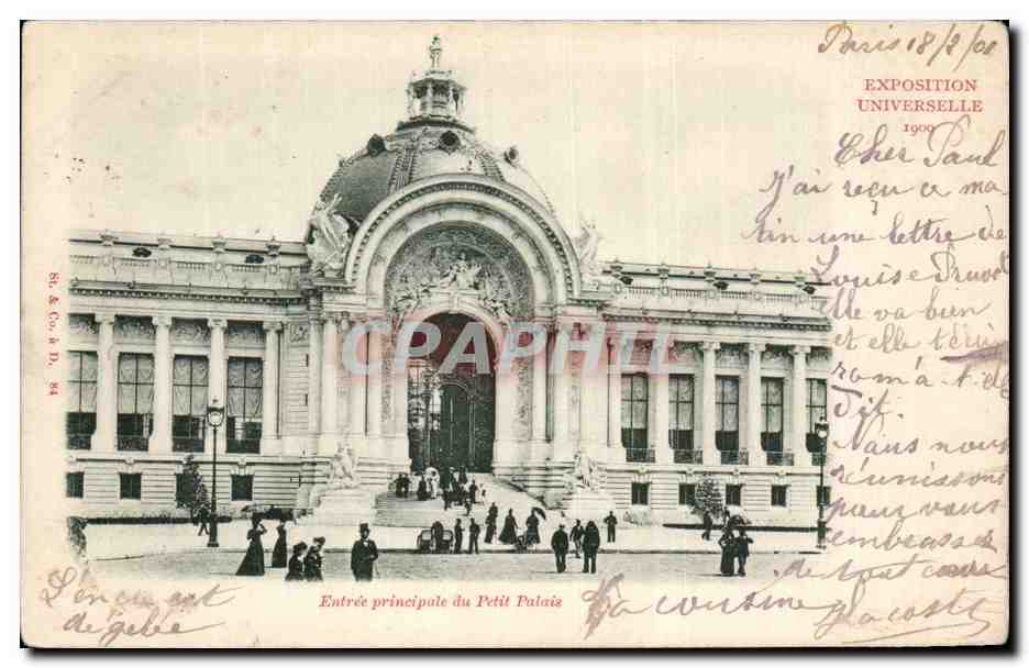 Paris - Exposition Universelle 1900 - Entree Principale du Petit Palais - CPA