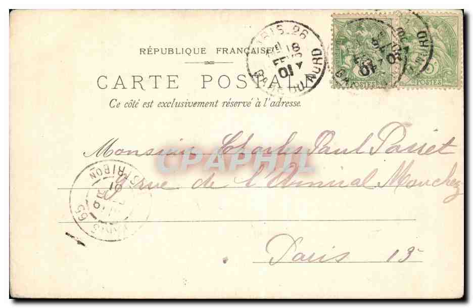 Paris - Exposition Universelle 1900 - Entree Principale du Petit Palais - CPA — Verso