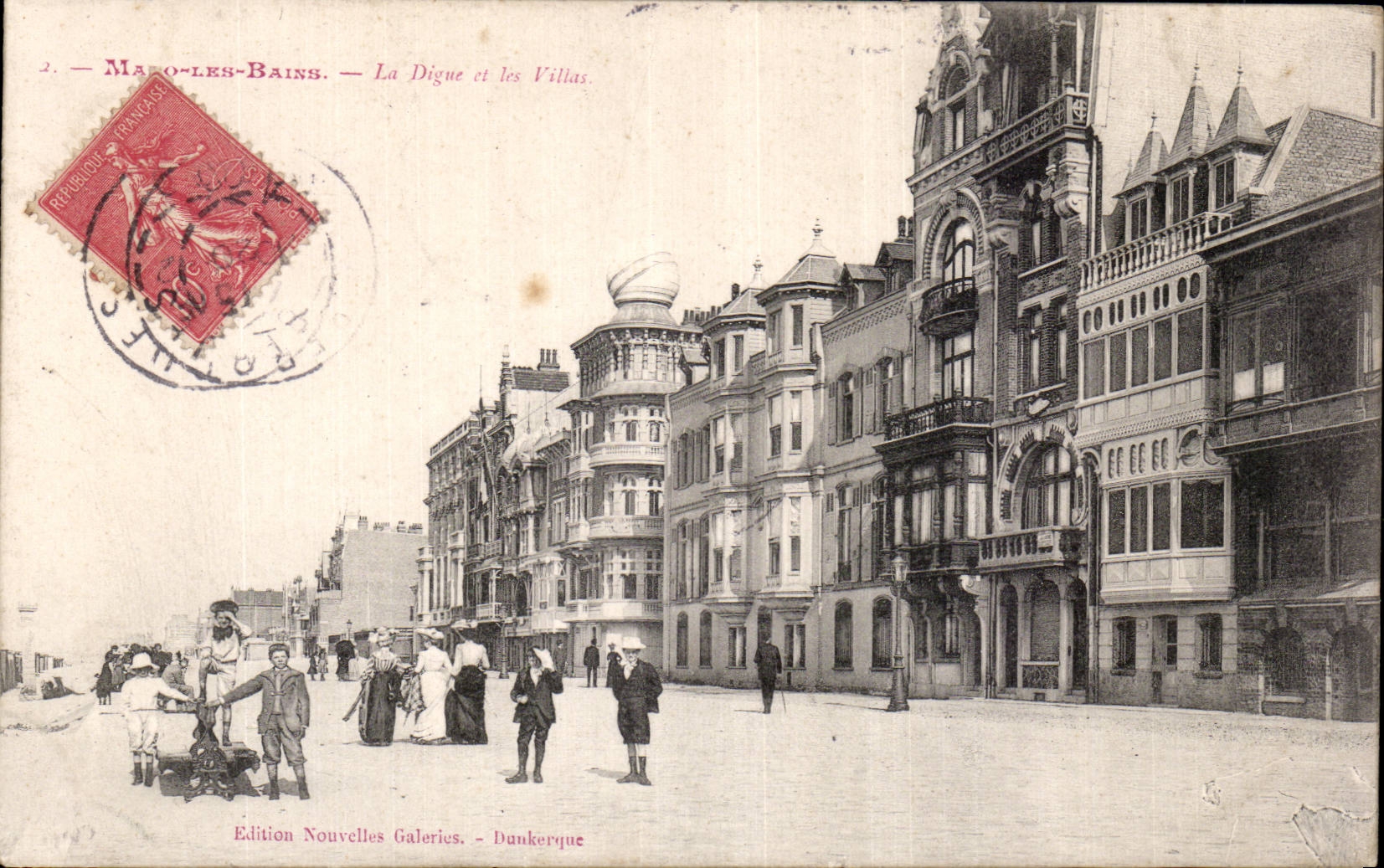 Maroilles-Bains — La Digue et les Villas — Édition Nouvelles Galeries - Dunkerque