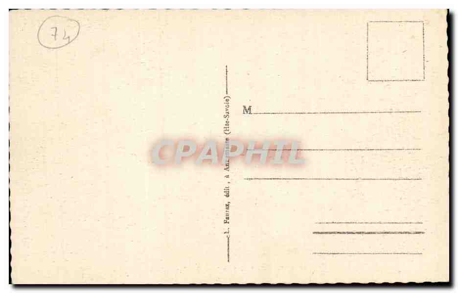 ANNECY (Hte-Savoie) - Les Canaux — CPA n°1048, éditeur L. Faurag — Rückseite