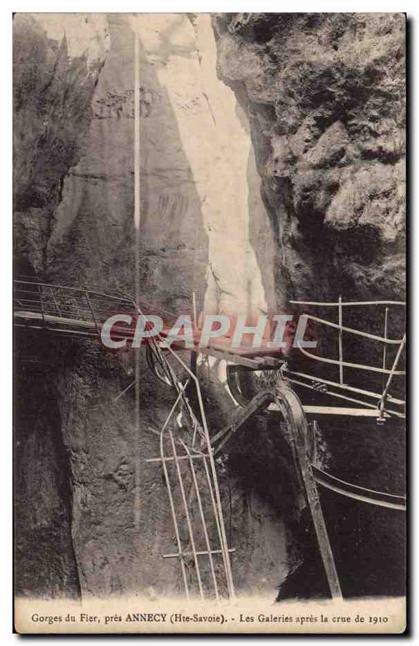 Gorges du Fier in der Nähe von ANNECY (Haute-Savoie) — Die Galerien nach der Flut von 1910 — Édition de l'Hôtel d'Anglure - Annecy