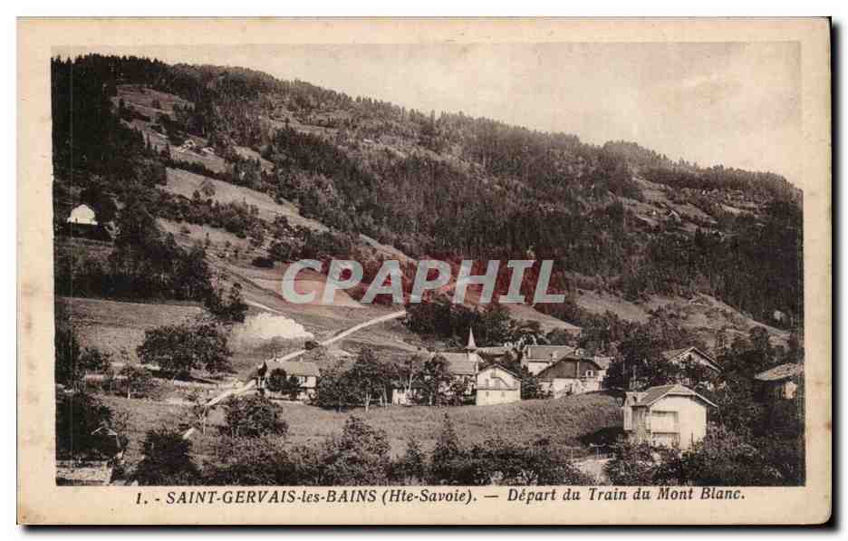 Saint-Gervais-les-Bains (Hte-Savoie) — Départ du Train du Mont Blanc