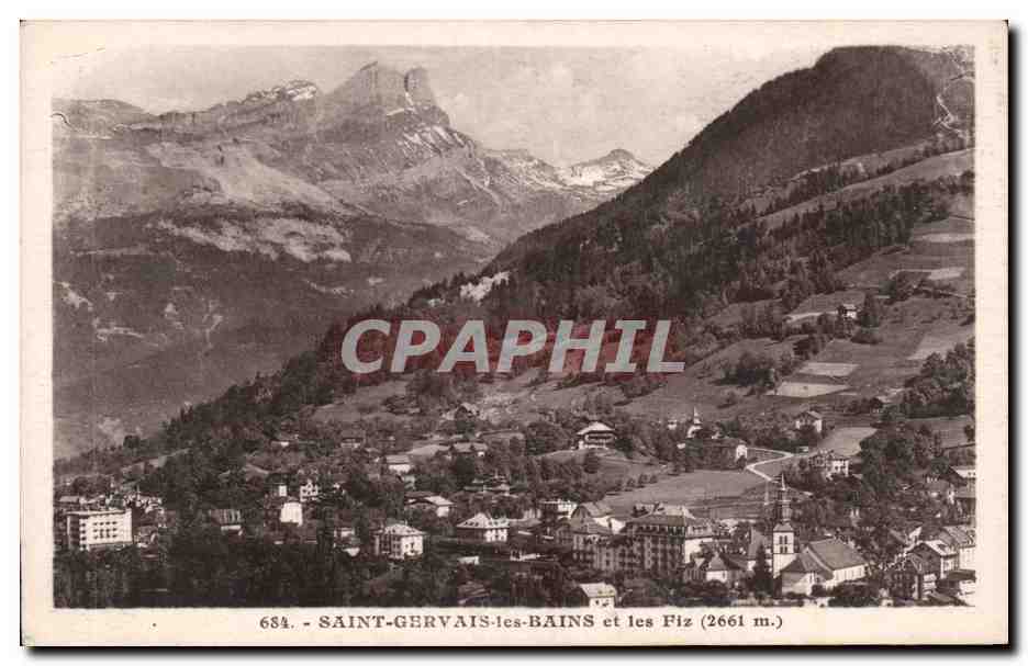 Saint-Gervais-les-Bains et les Fiz (2661 m.) — vue panoramique — L. Morand, photo-édition (Haute-Savoie)