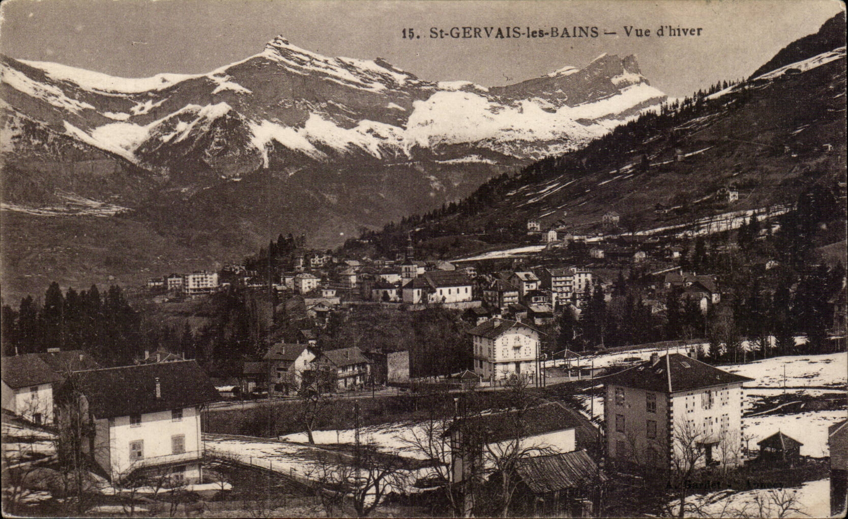 St-GERVAIS-les-BAINS — Winteransicht — Verlag L. Baudier, Nr. 15