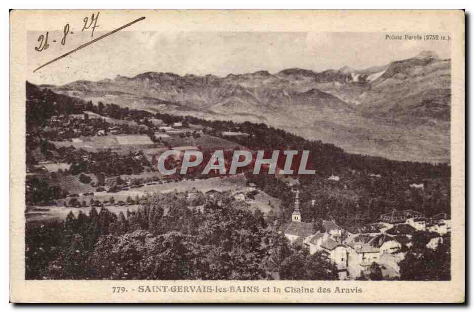 SAINT-GERVAIS-les-BAINS und die Aravis-Kette — Pointe Percée (3752 m.)