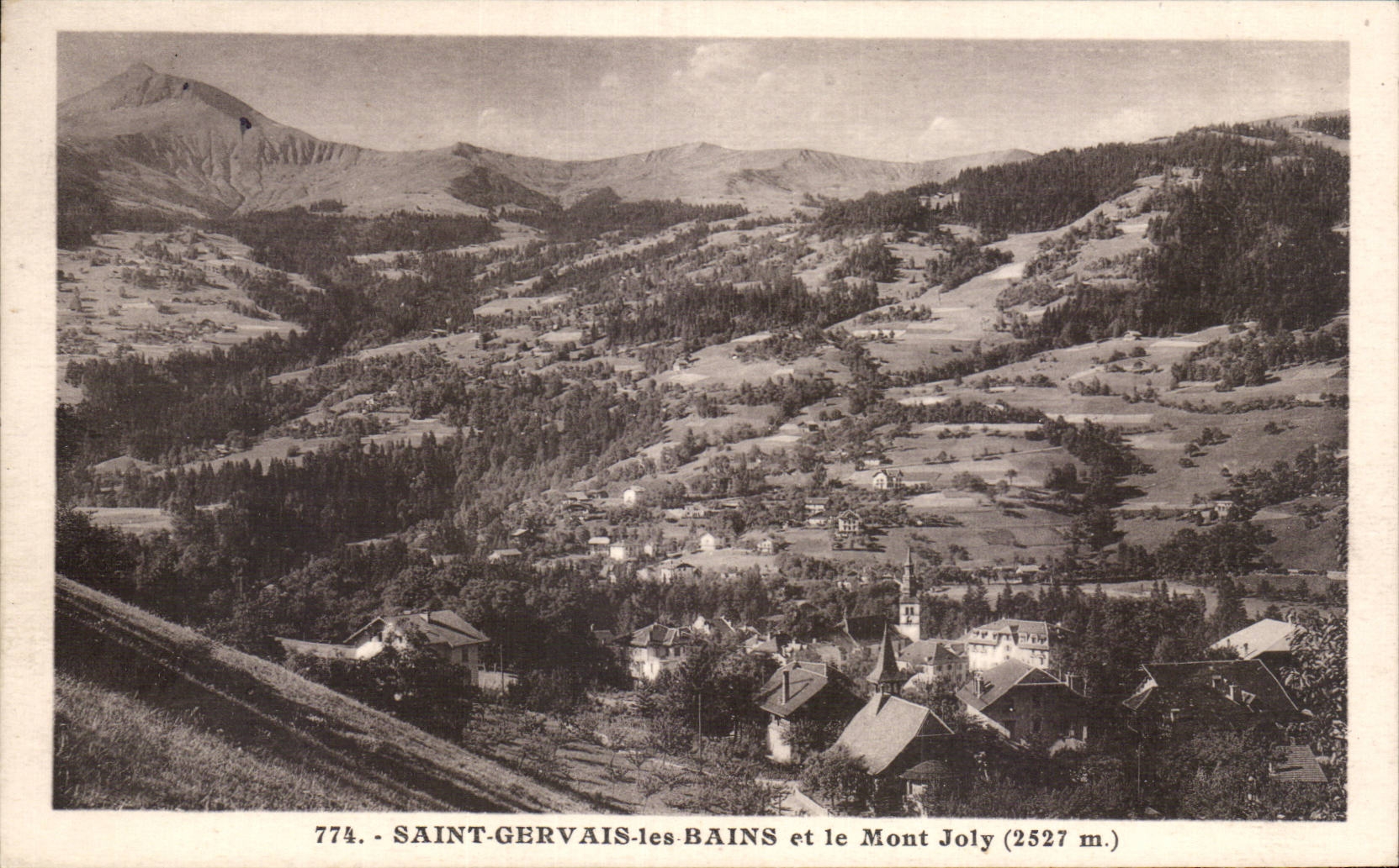 Saint-Gervais-les-Bains et le Mont Joly (2527 m.) — n° 774 — L. Morand, Haute-Savoie
