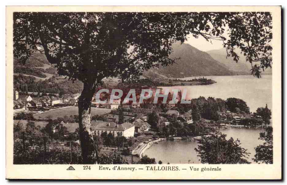CPA Environs d Annecy Talloires Vue generale
