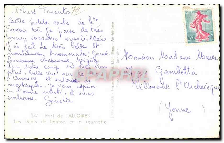 Port de Talloires — Les Dents du Lanfon et la Tournette — Édition Télé — Reverso