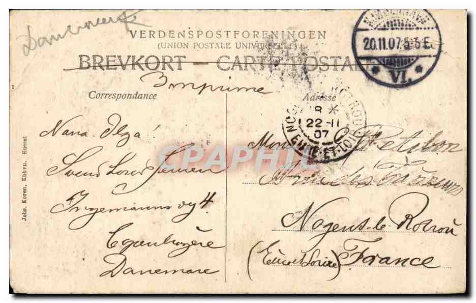 Denmark - Danmark - Danemark - Copenhagen - Copenhague - København - Runde Taarn- CPA — Back
