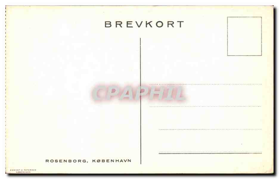 Denmark - Danmark - Danemark - Rosenborg - Copenhagen - Copenhague - København - CPA — Rückseite
