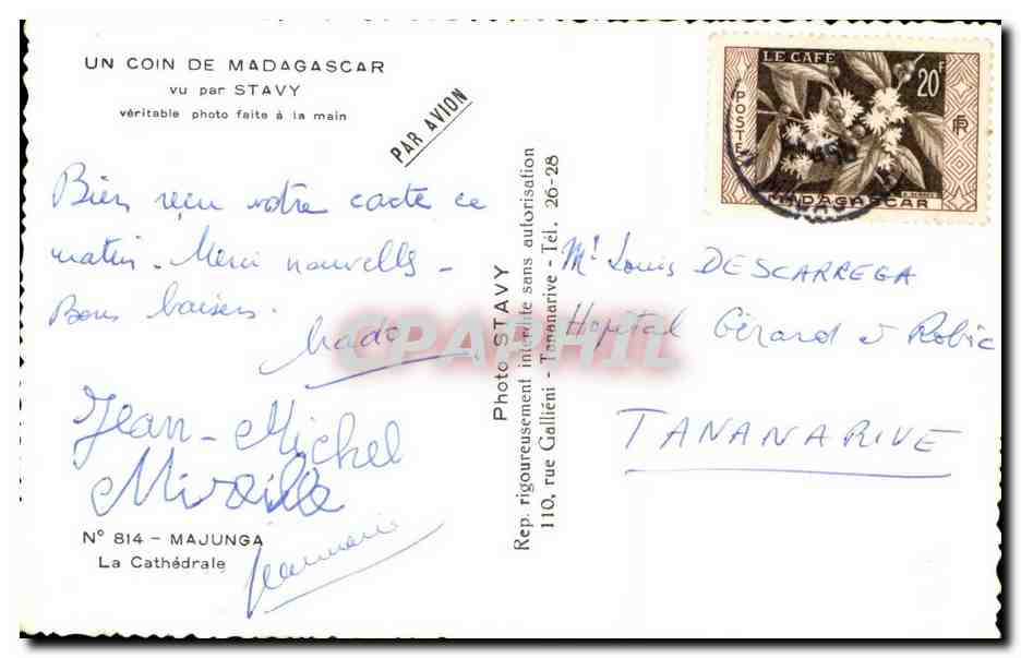 Afrique - Africa - Un Coin de Madagascar - vu par Stavy - CARTE PHOTO - CPA — Rückseite