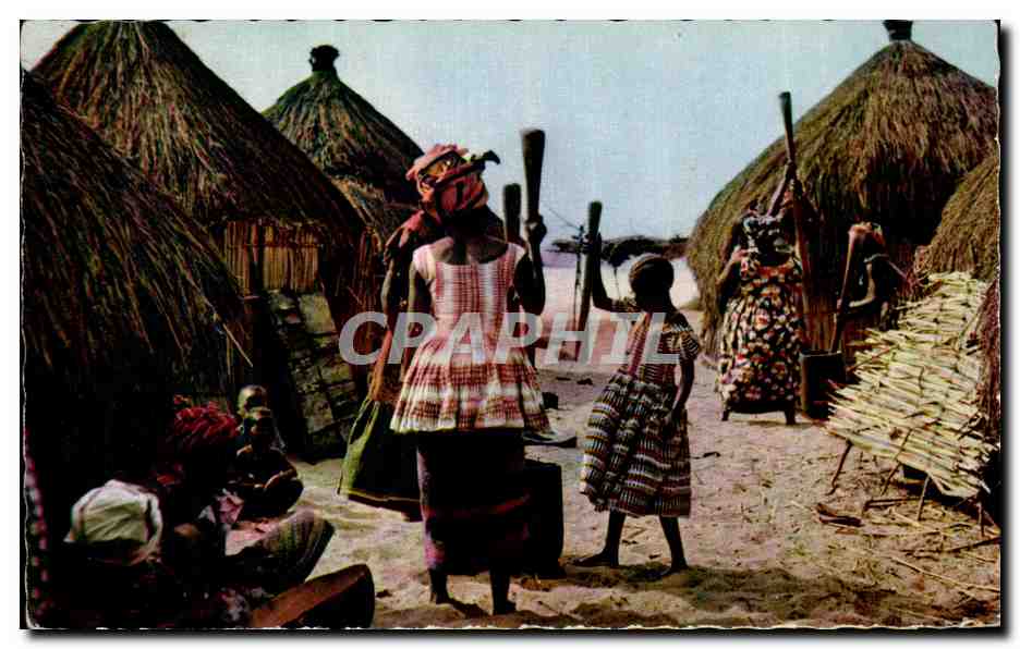 Afrique - Africa - L Afrique en Couleurs - Pileuses - Women Grinding - CPA