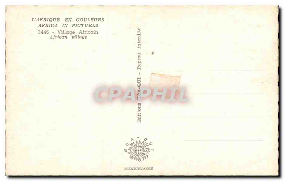 Afrique - Africa - L Afrique en Couleurs - Village Africain - CPA — Rückseite
