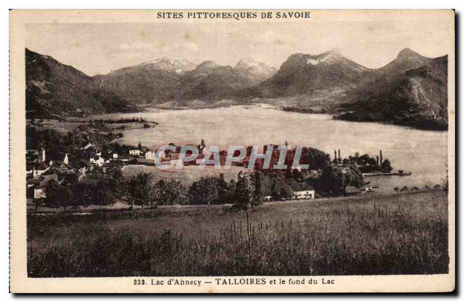 See Annecy — Talloires und der Seegrund — pittoreske Orte der Savoie — n°233 — Verlag Parlot, Annecy
