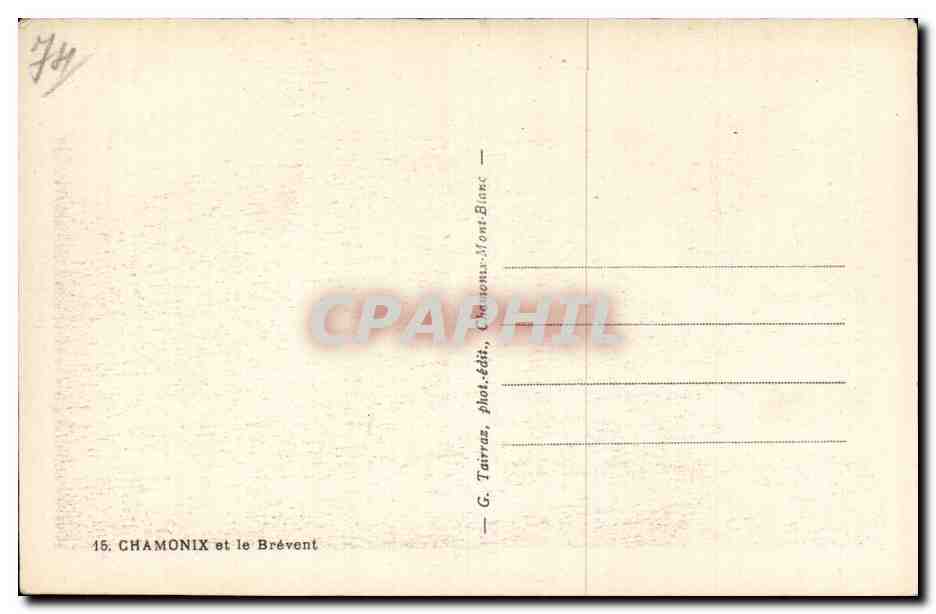 Chamonix - Le Brevent - CPA  — Verso