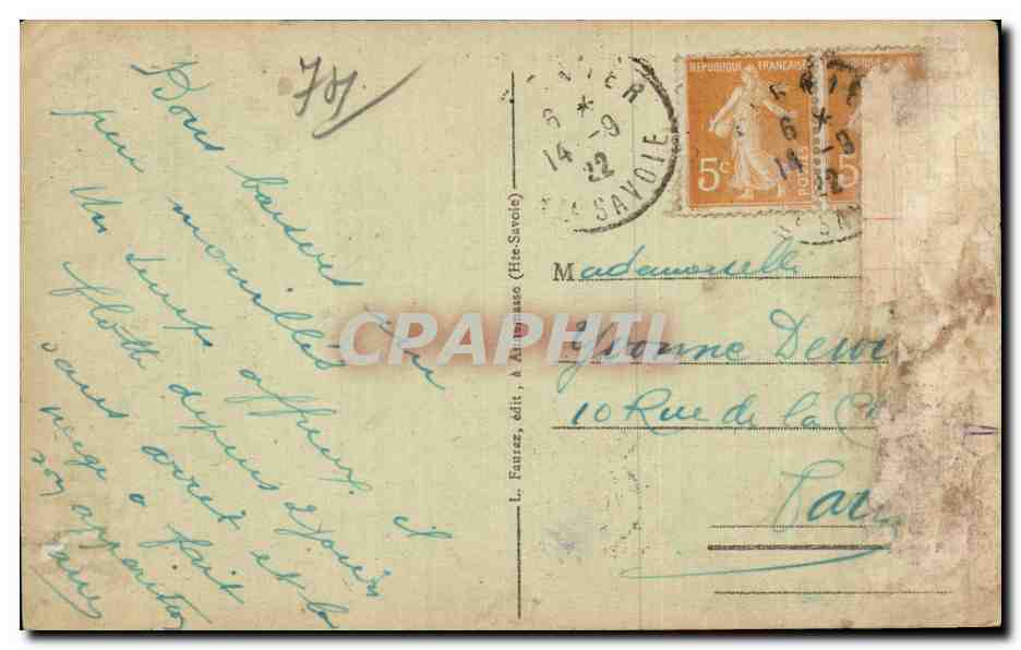 Chamonix - Le Brevent - CPA  — Verso