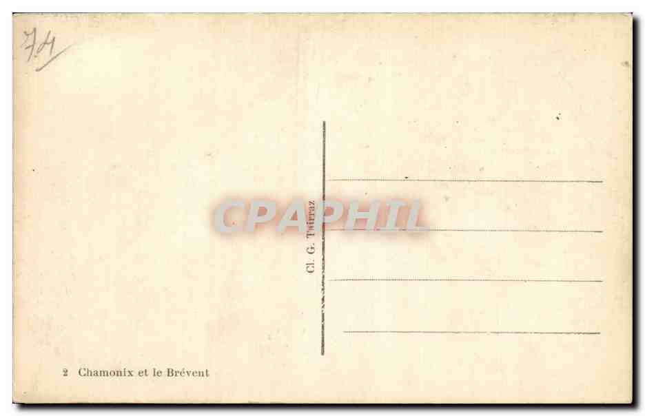 Chamonix - Le Brevent - CPA  — Verso