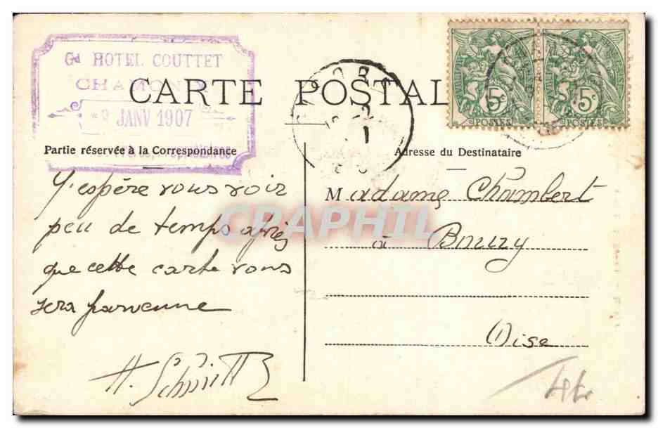 Chamonix - Le Brevent - Hiver - CPA  — Verso