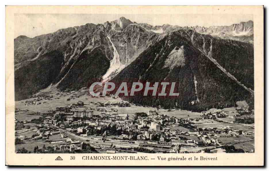 Chamonix - Mont Blanc - Vue Generale - Le Brevent - CPA 