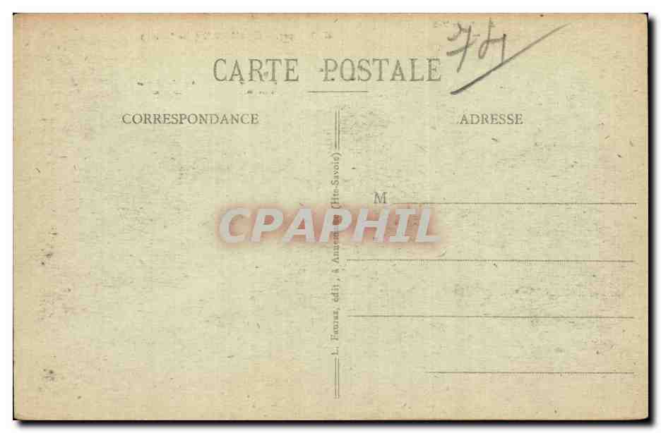 Chamonix - Vue Generale - CPA  — Verso