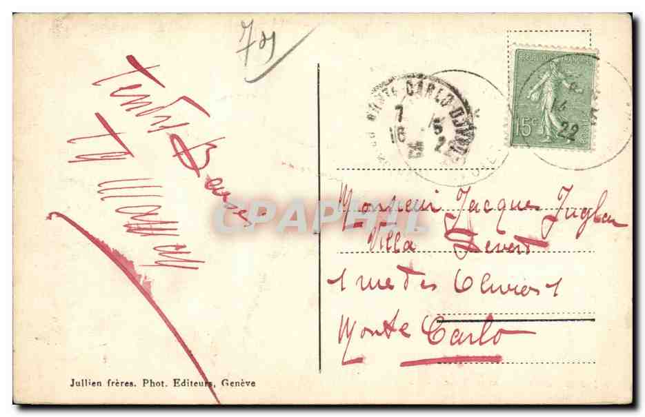 Chamonix - Le Mont Blanc - CPA  — Verso
