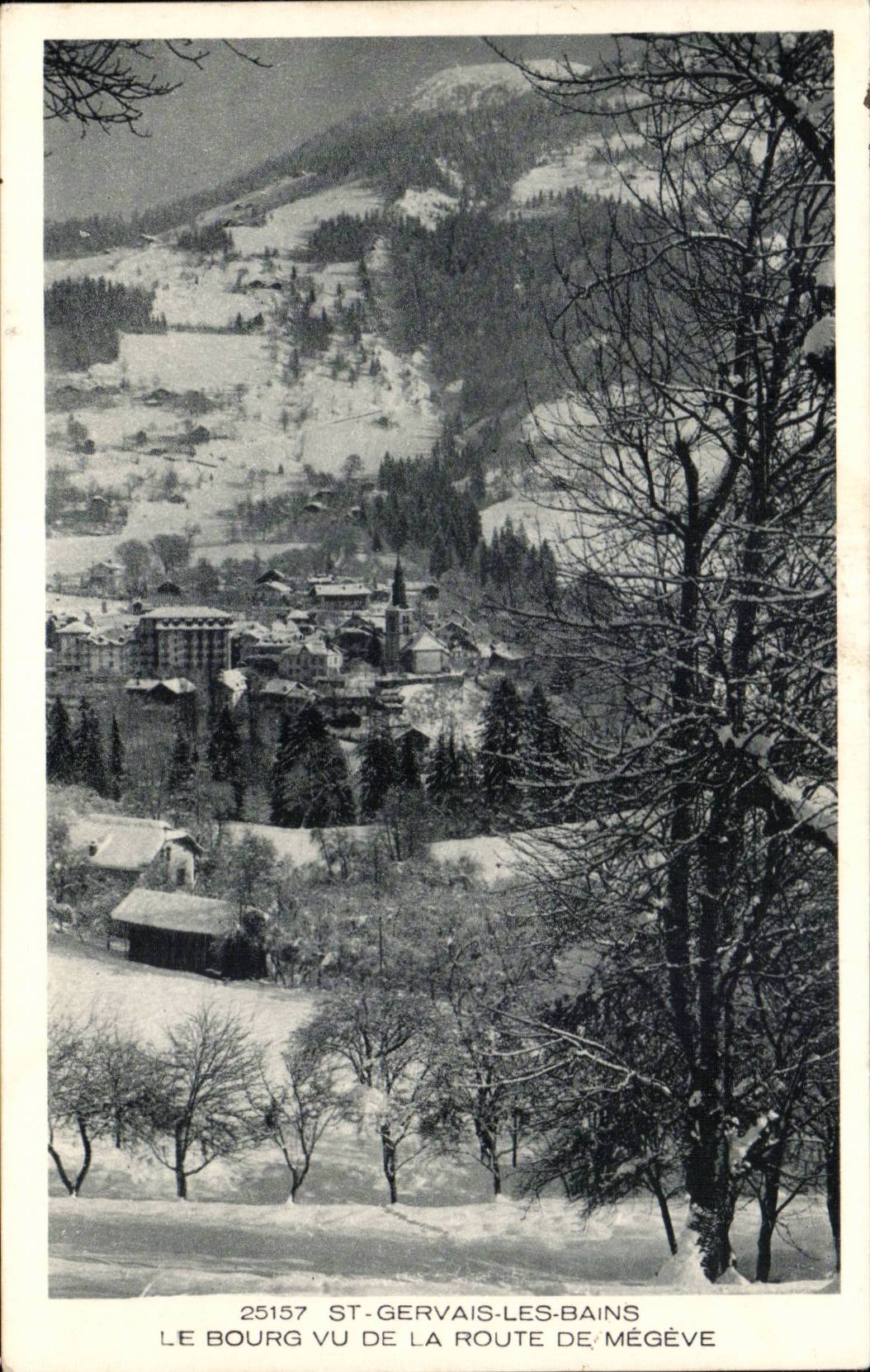 St-Gervais-les-Bains — Le bourg vu de la route de Mégeve — Braun & Cie, Dernach