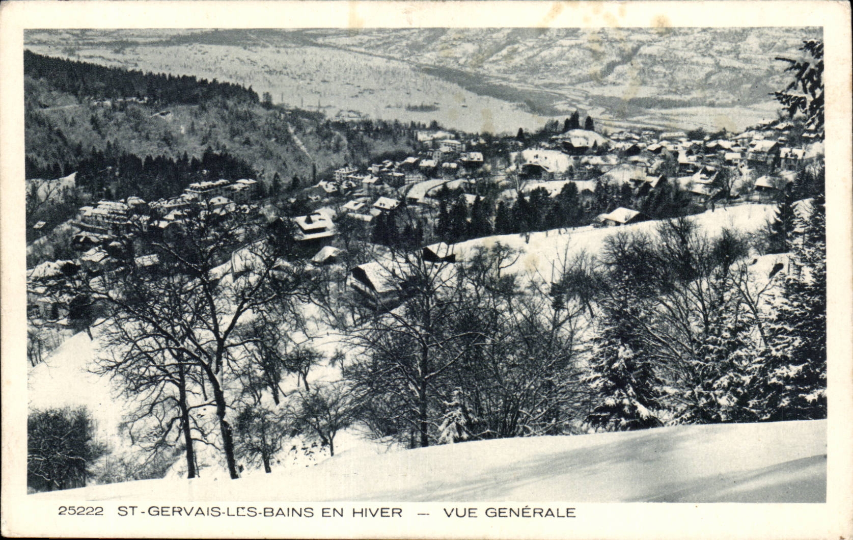 St-Gervais-les-Bains en hiver — vue générale — Collection La Savoie