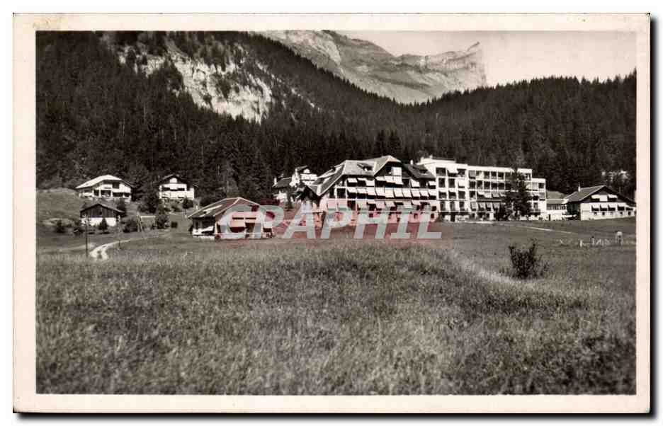 Plateau d'Assy (Haute-Savoie) — Village Sanatorium de Praz Coutant et le Roc des Fiz — Édition G. Mouchet, Annecy