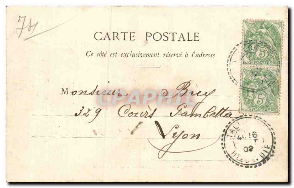 CPA Talloires Hotel de l abbaye et la Tournette — Rückseite