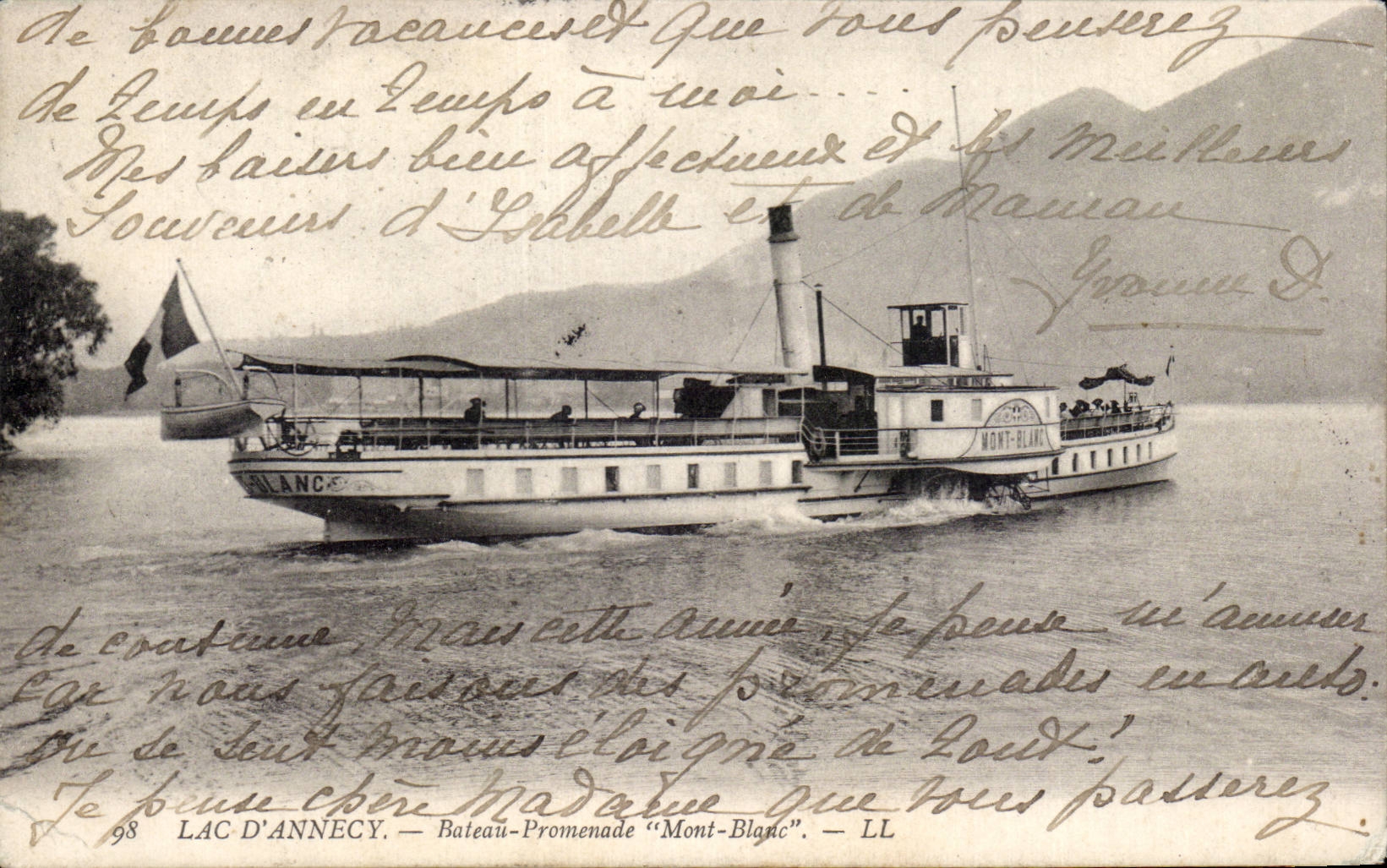 Lac d'Annecy — Bateau-Promenade "Mont-Blanc" — LL n°98