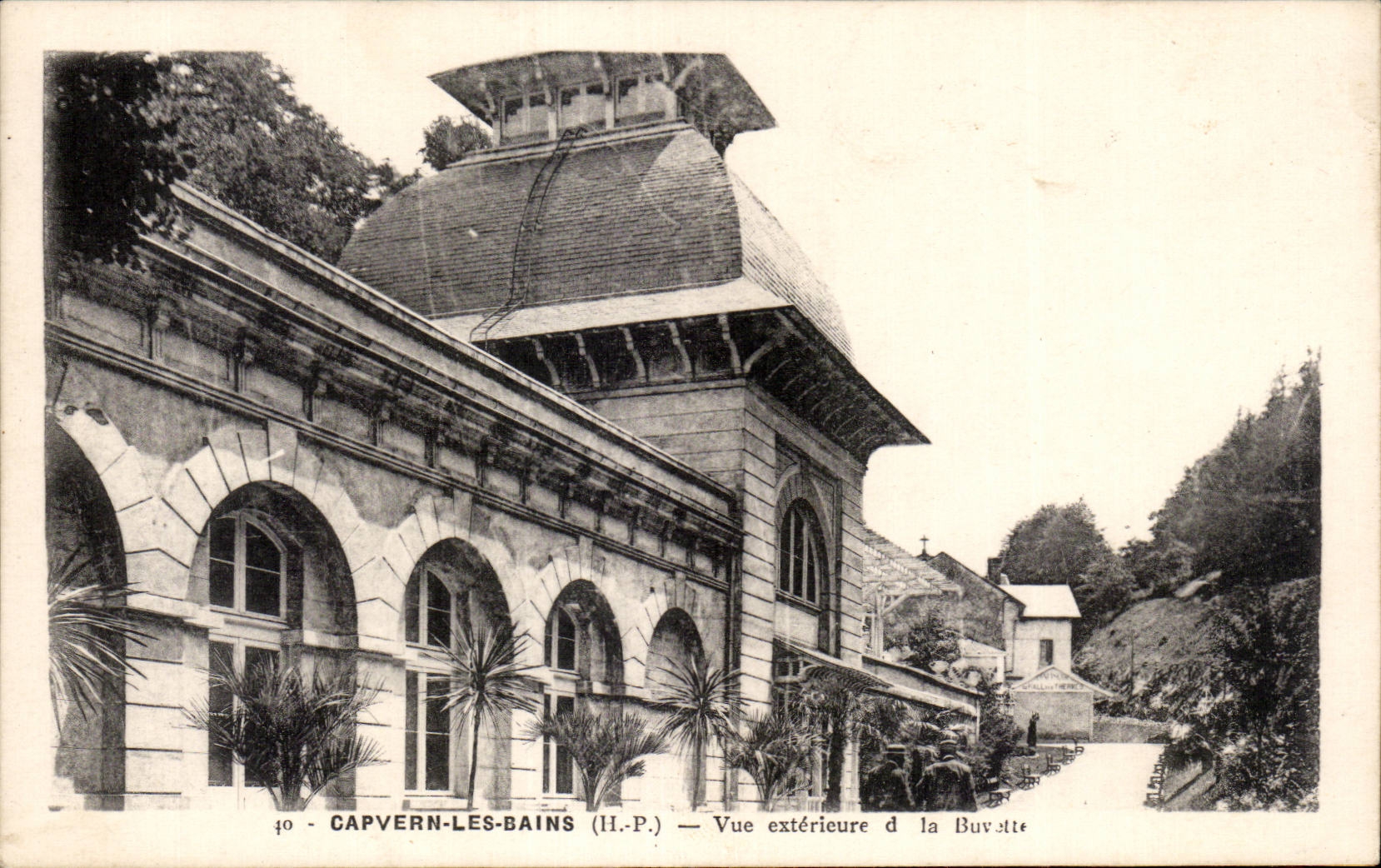 Capvern-les-Bains (H.P.) — Aussicht von der Kaffeestube
