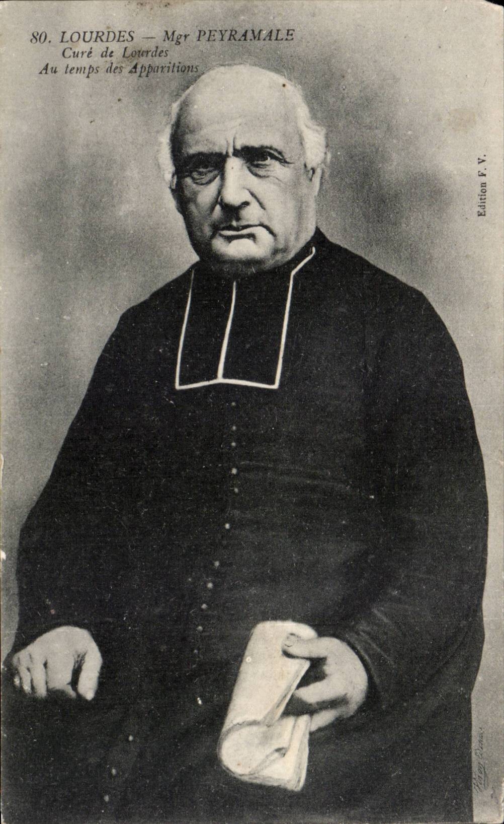 Lourdes — Mgr Peyramale, curé au temps des apparitions — Édition F. V.