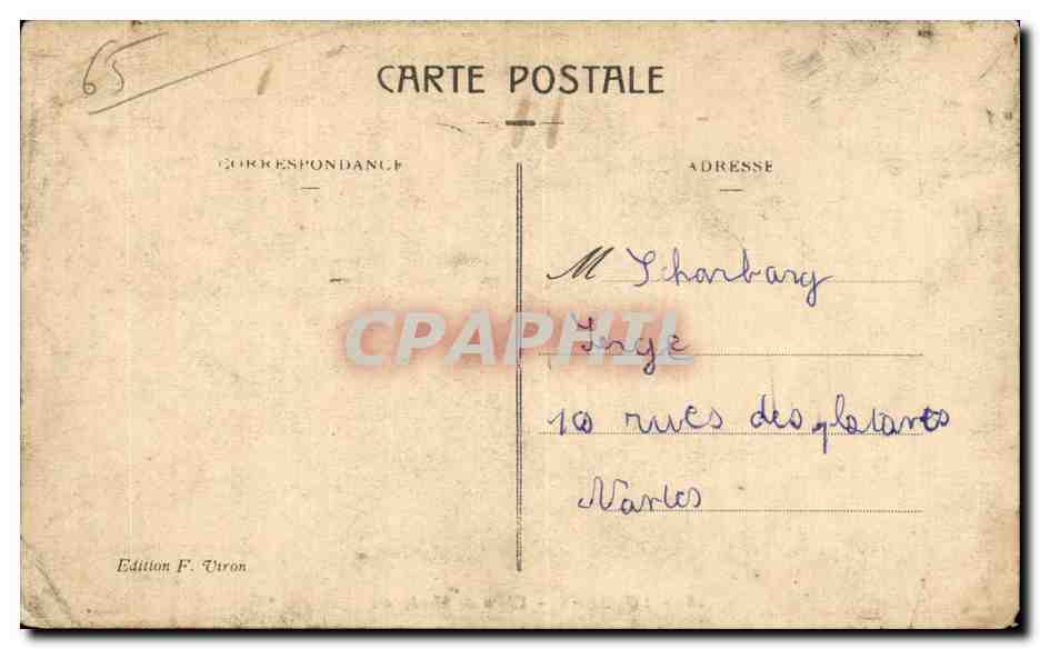 CPA Lourdes Chien de montagne — Verso