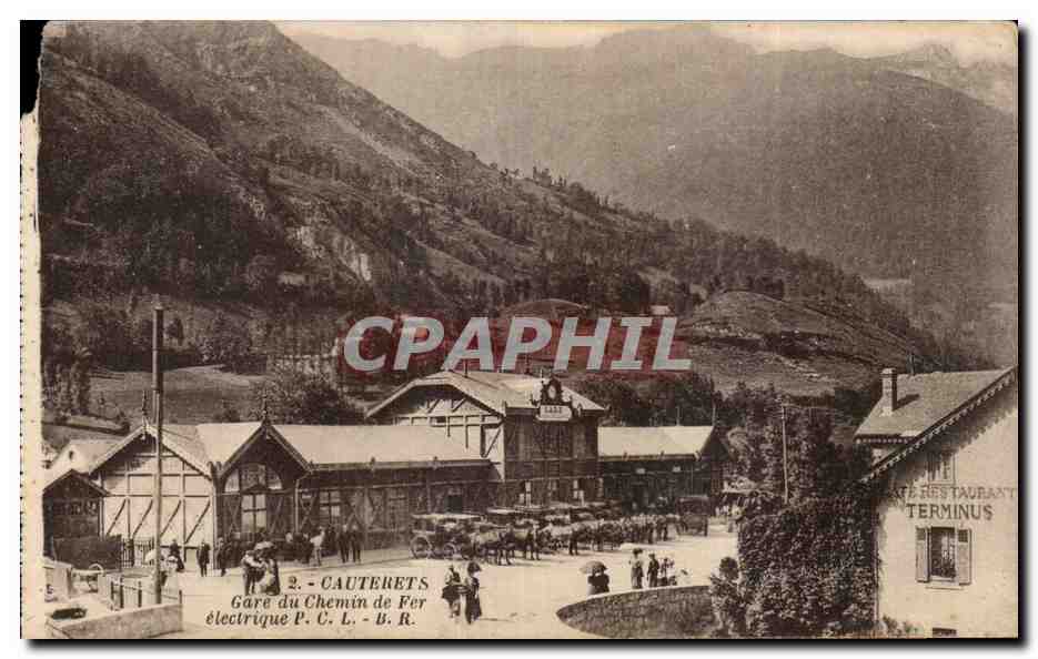Cauterets — Gare du Chemin de Fer électrique P.C.L. - B.R. — Bloc frères éditeurs
