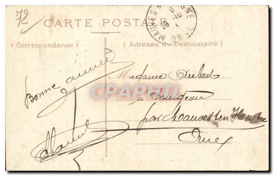 CPA Le Mans La Caisse d Epargne et le boulevard Levasseur — Rückseite