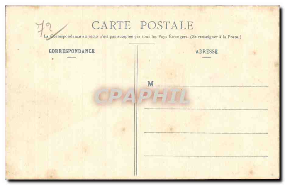 CPA Chateau de Bonnetable Porte de la chapelle — Rückseite
