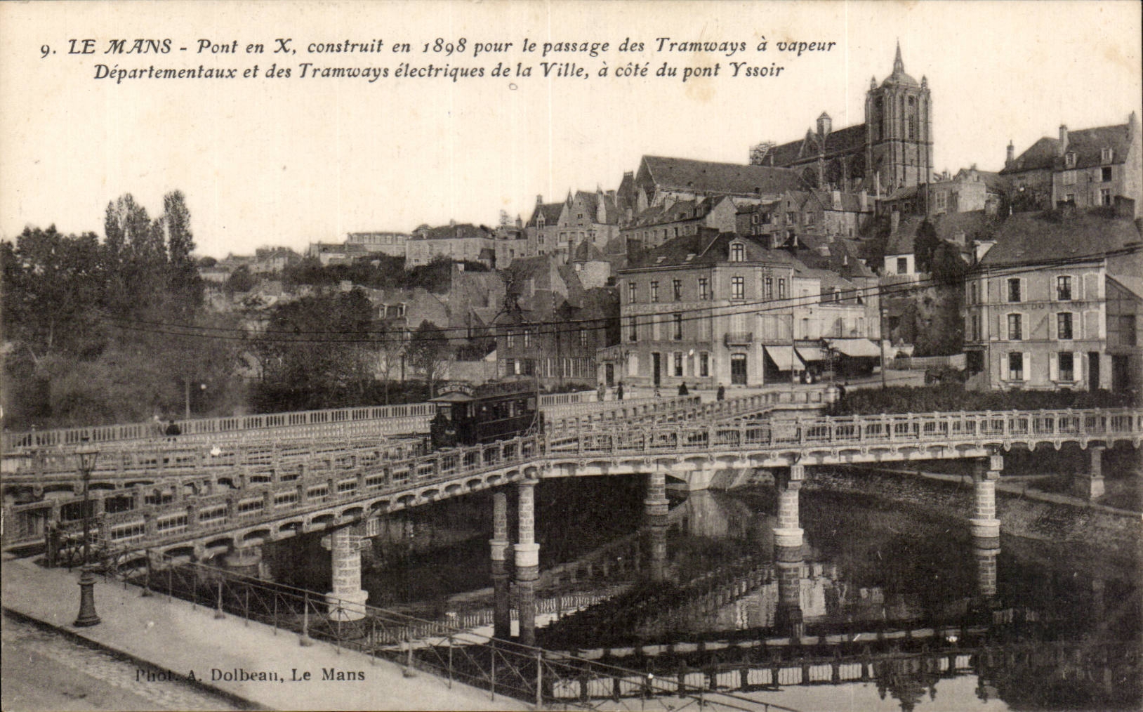 CPA Le Mans Pont en X construit pour le passage des tramways