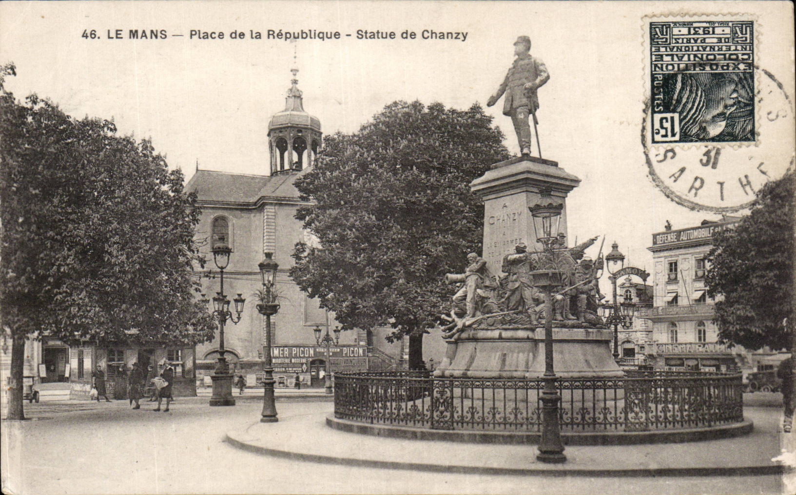 Le Mans — Place de la République — Statue de Chanzy