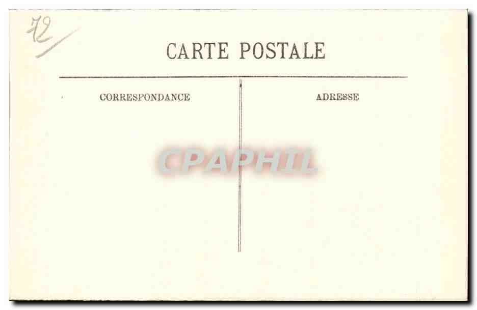 CPA Sable Le chateau vu du jardin de la ville — Back