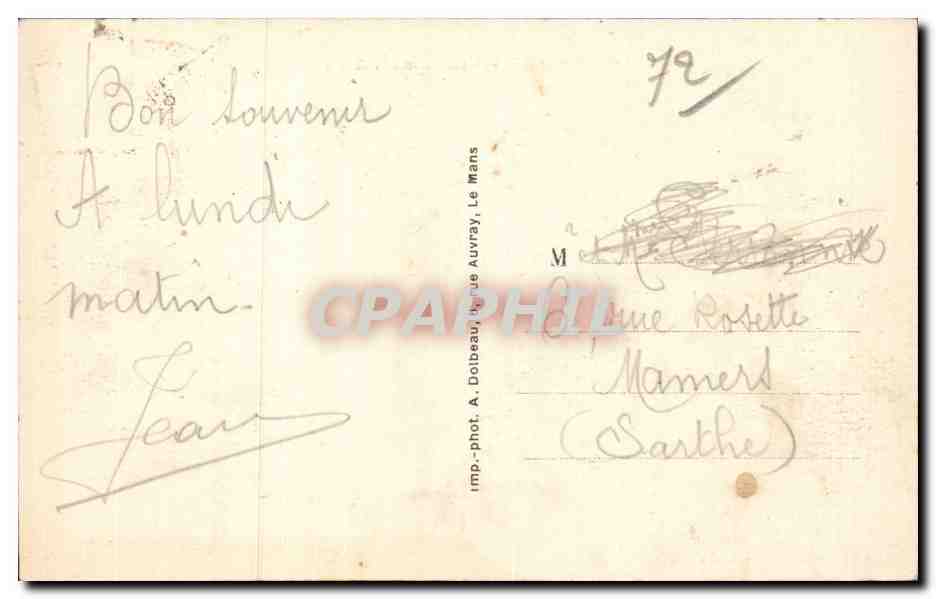 CPA Le Mans Vue partielle des quais — Rückseite