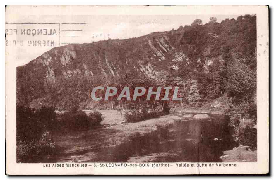 St-Léonard-des-Bois (Sarthe) — Vallée et Butte de Narbienne — éditeur A. Dobes, rue Auray, Le Mans