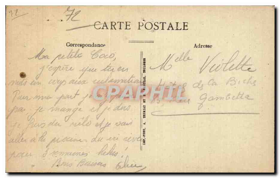 CPA Sable sur Sarthe Vue sur l Erve — Back