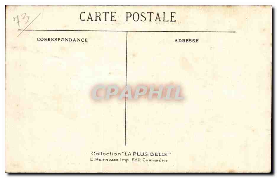 CPA Environs de Chambery Les charmettes (maison de JJ Rousseau) — Rückseite