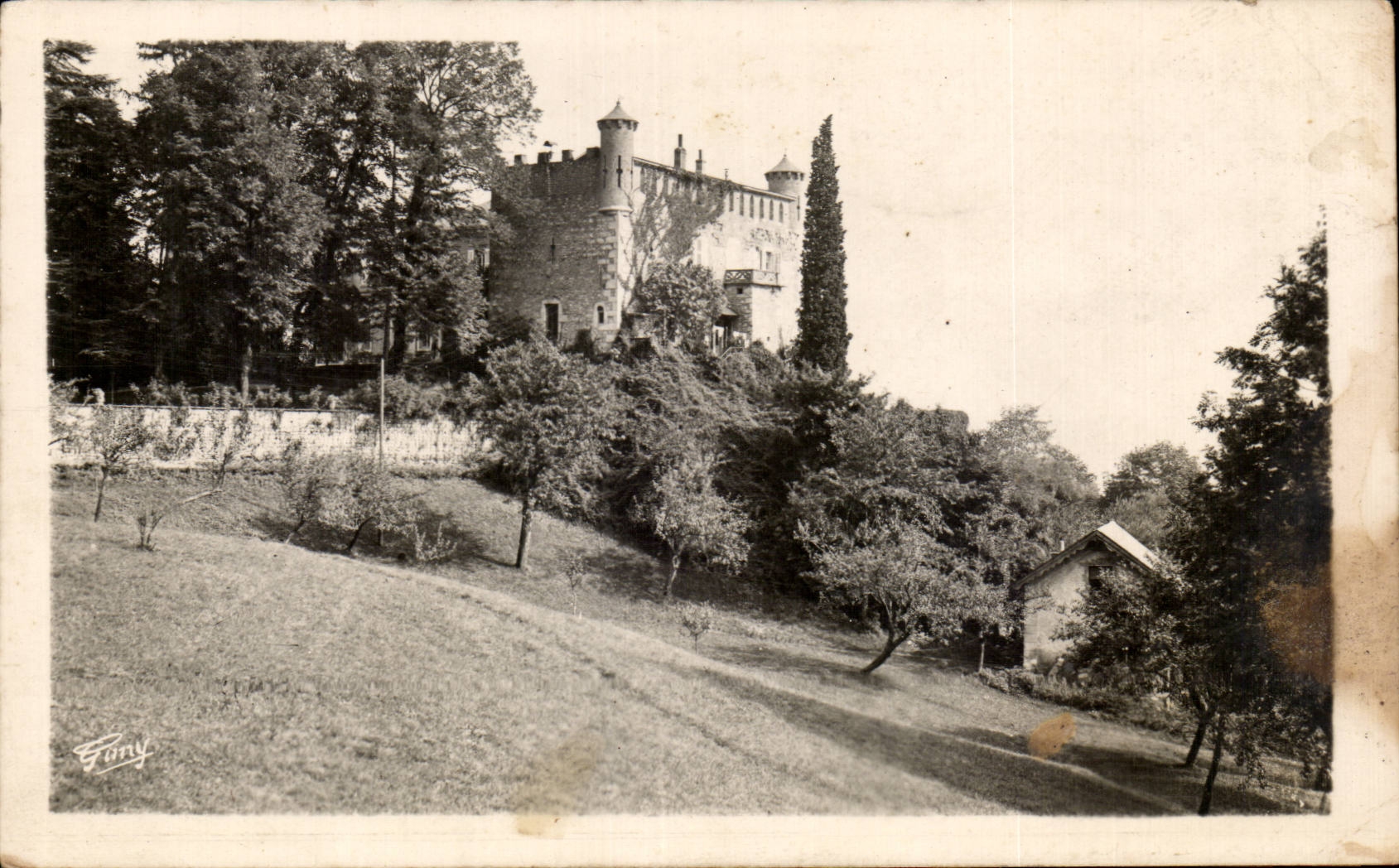 CPA Le chateau de Bourdeau Le lac du Bourget et le Mont Rovard