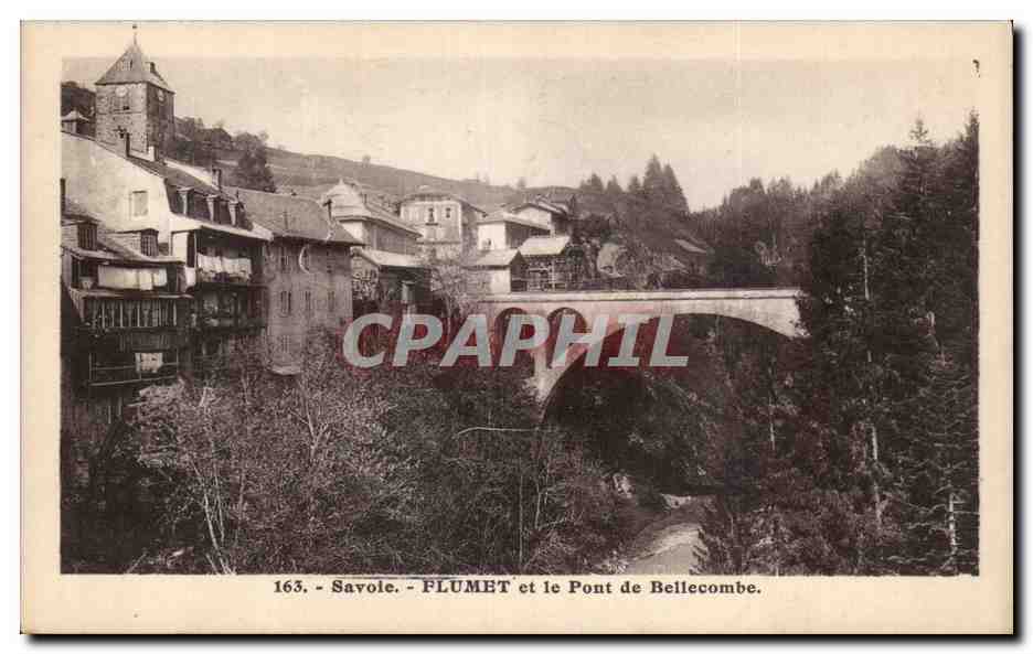 CPA Flumet et le pont de Bellecombe